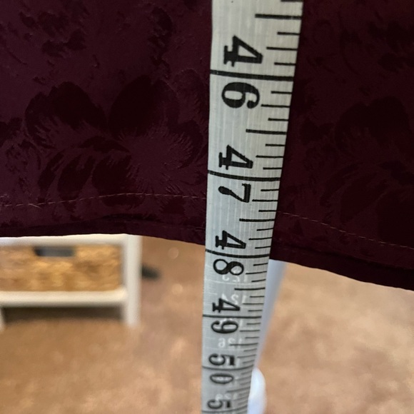 Burgundy sexy vneck satin maxi dress - Picture 4 of 5